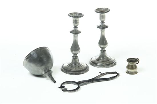 Appraisal: FIVE METALWARE ITEMS American and possibly English th century Four