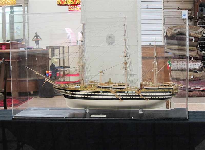 Appraisal: SAILING SHIP MODEL IN CASE a scale model of the