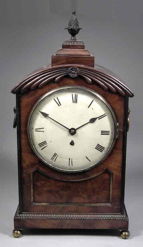 Appraisal: An early th Century mahogany cased mantel timepiece the ins