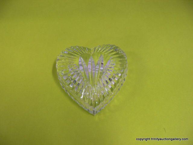 Appraisal: Waterford Crystal Heart - Waterford Crystal Heart Signed Dated- Artist