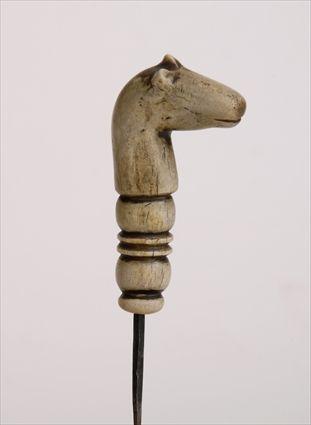 Appraisal: PLAINS BONE-HANDLED HORSE-HEAD AWL in