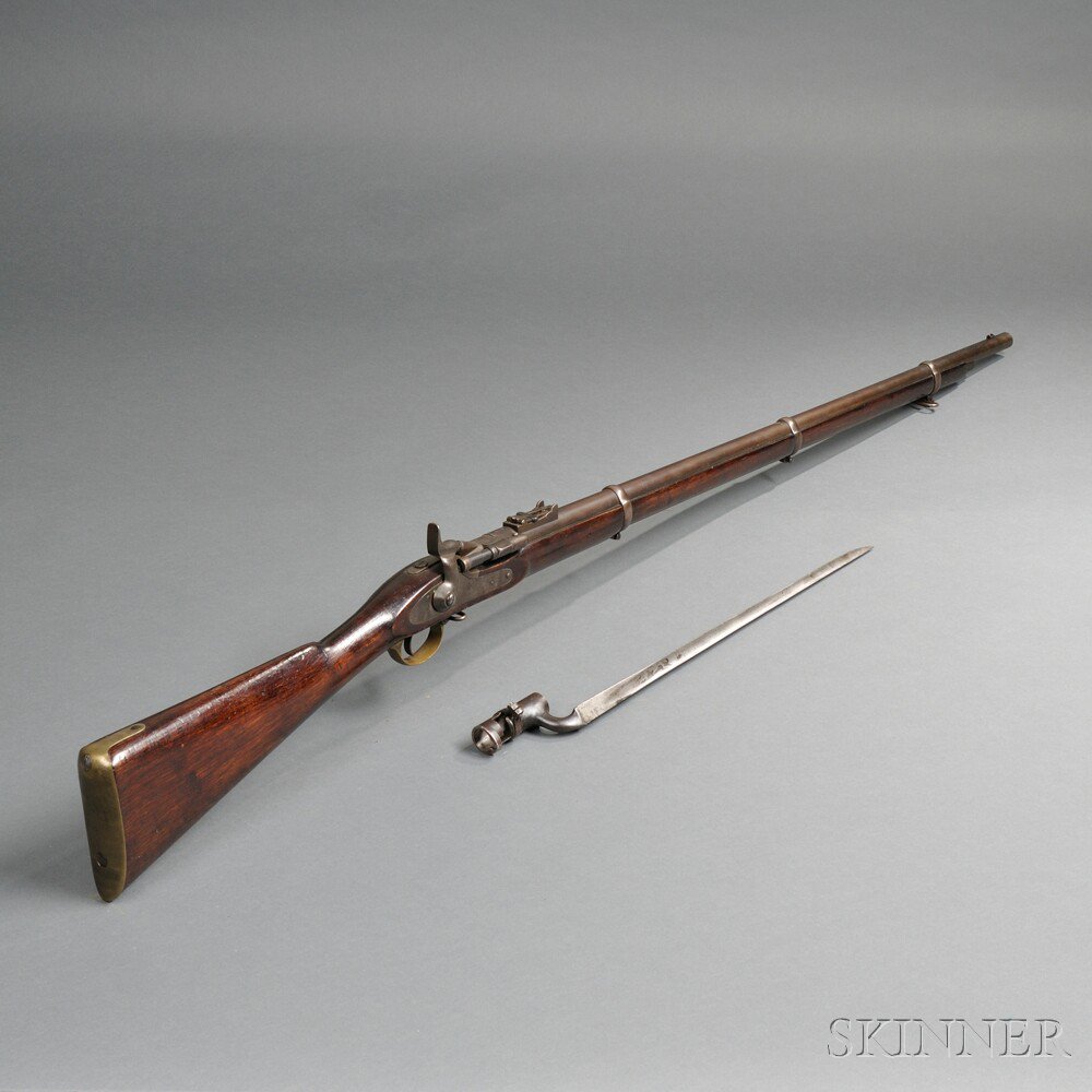 Appraisal: Snider Enfield Conversion Rifle and Bayonet c walnut stock with