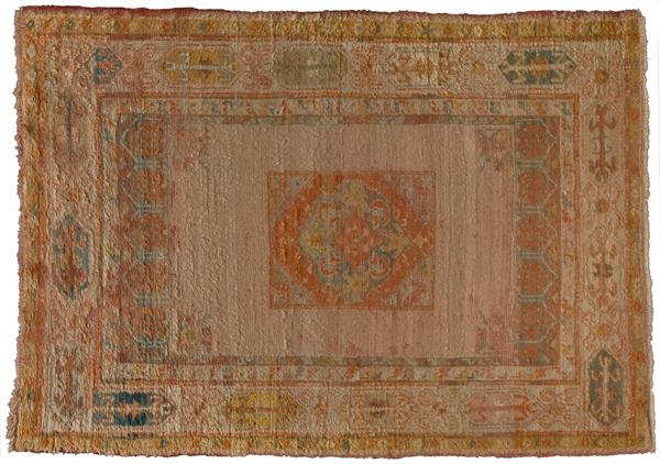 Appraisal: ANGORA OUSHAK RUG Turkish ca ' x ' cm x