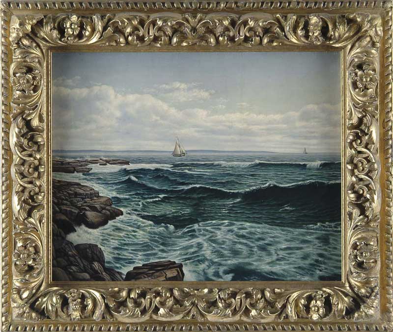 Appraisal: LEVI WELLS PRENTICE American - SEASCAPE Oil on canvas coastal