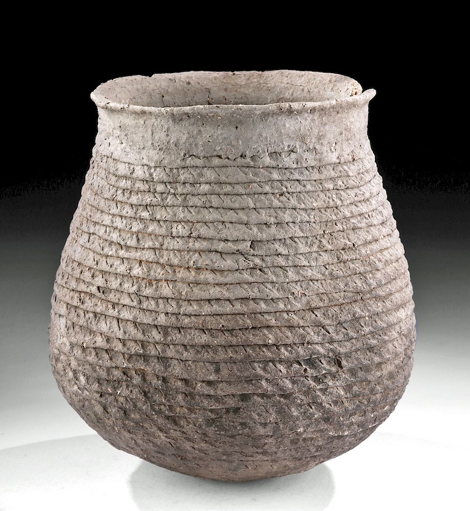 Appraisal: Mogollon Corrugated Pottery Olla - Mesa Verde Museum North America