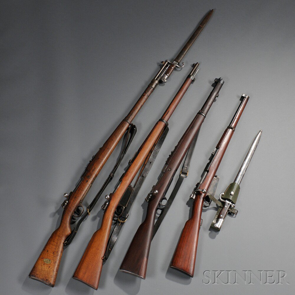 Appraisal: Four Argentine Mauser Bolt Action Rifles c early to mid-