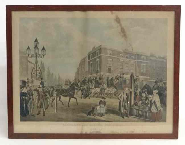 Appraisal: th c English print ''Elephant And Castle Newington'' sight ''