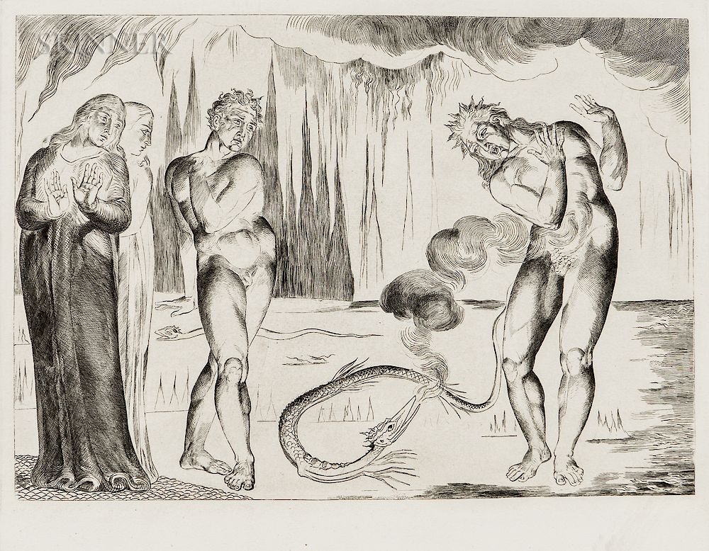 Appraisal: William Blake British - He Eyed the Serpent and the