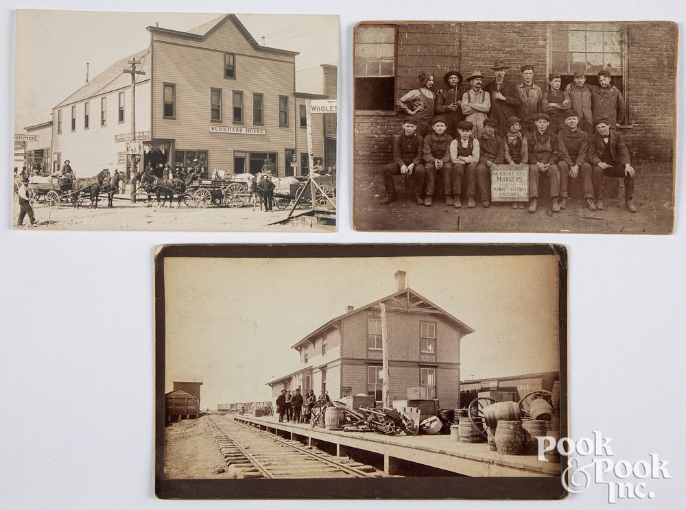 Appraisal: Three early industry photographs Three early industry photographs to include