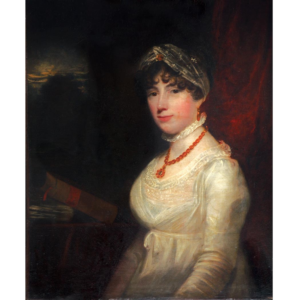 Appraisal: John Hoppner British - Portrait of a Lady in White