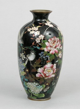 Appraisal: A Fine Cloisonne Vase ca th Century A delicately fashioned