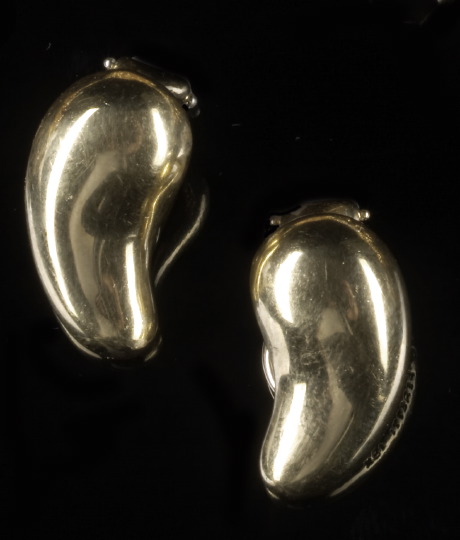 Appraisal: Pair of Fourteen-Karat Yellow Gold Elsa Peretti for Tiffany Earrings