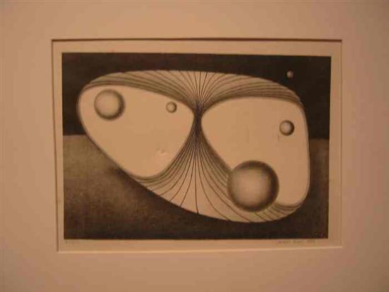 Appraisal: AMERICAN PRINTMAKERS Group of modernist prints CARLOS DYER Organic Abstraction