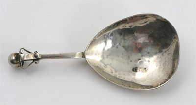 Appraisal: An Arts and Crafts A E Jones silver caddy spoon