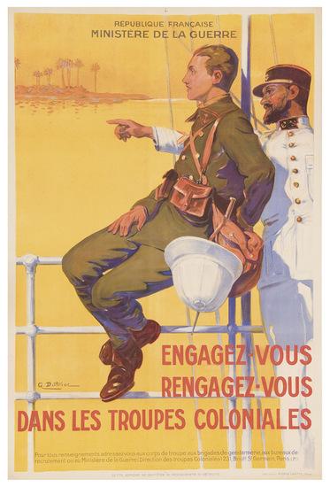 Appraisal: DUTRIAC G ENGAGEZ-VOUS Lithograph in colors printed by Pierre Lafitte