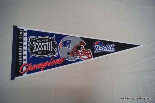 Appraisal: Patriots Super Bowl XXXVIII Champions PennantThis is an NFL Authorized