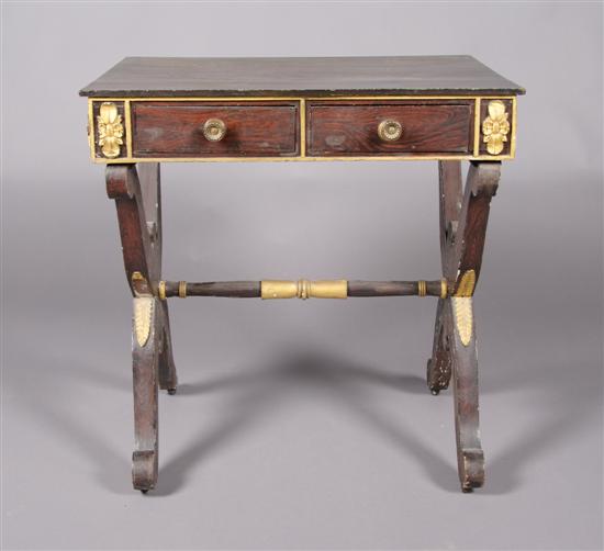 Appraisal: A Regency Painted and Parcel Gilt Table Height x width