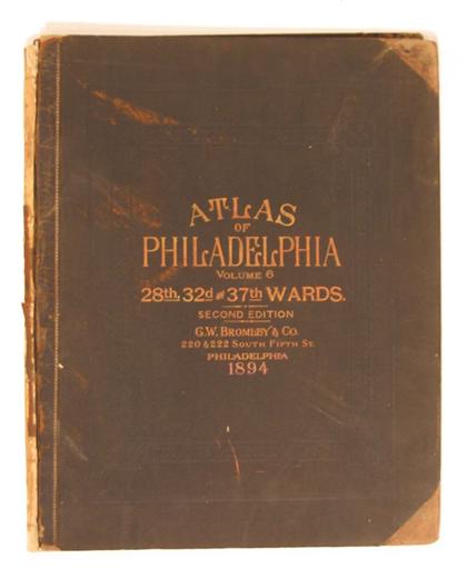 Appraisal: vols Philadelphia Property Atlases G W Bromley ca s -