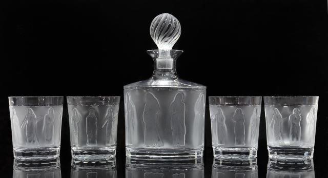 Appraisal: lot of French Lalique art glass drinks service in the