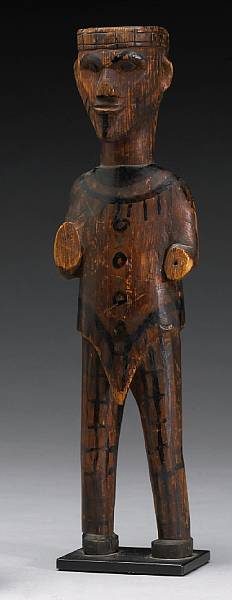 Appraisal: A Northwest Coast figure The unusual figure possibly Coastal Salish