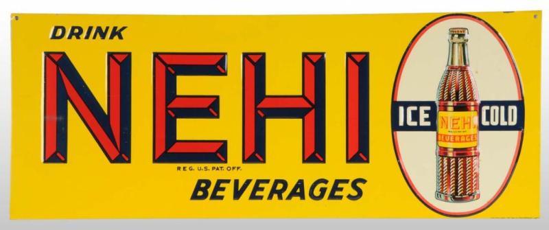 Appraisal: Embossed Tin Nehi Sign Description Circa s Very minor wear