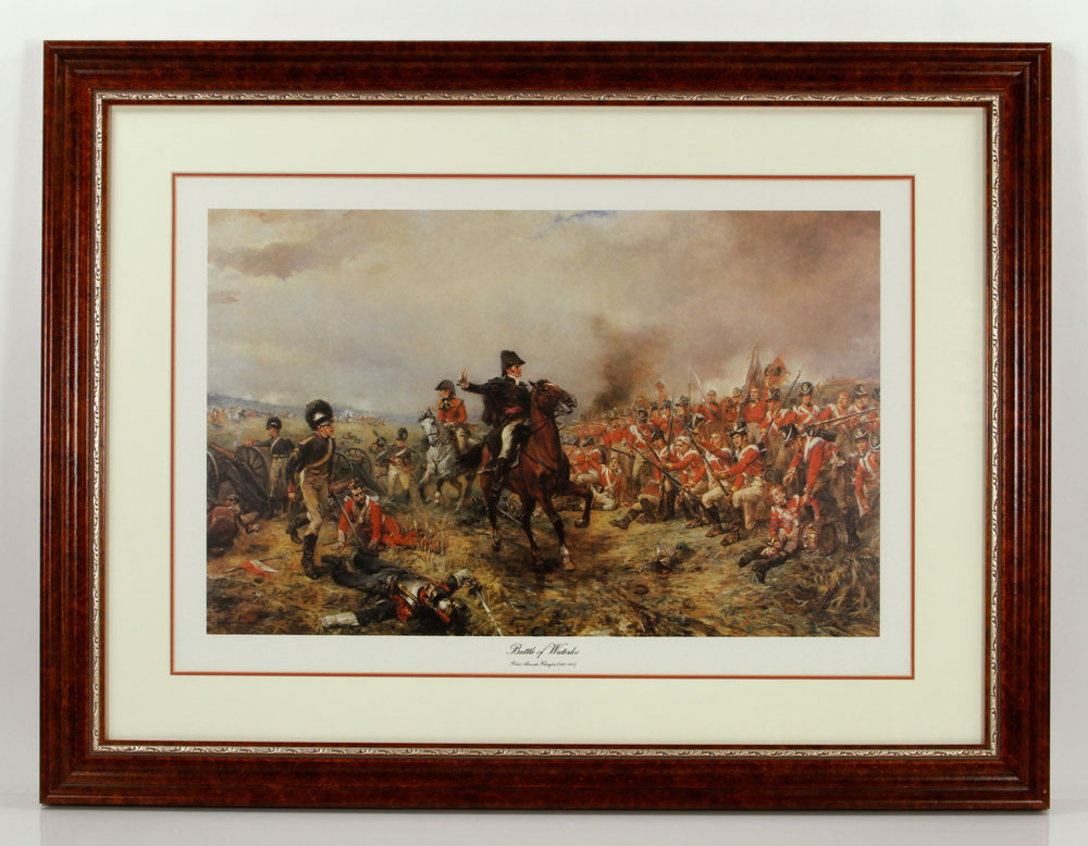 Appraisal: - After Hillingford Battle of Waterloo Offset Lithograph English Robert