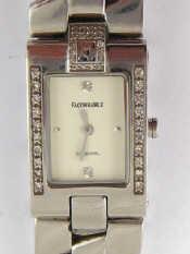 Appraisal: A lady's steel and diamond Faconnable Diagonal wrist watch case