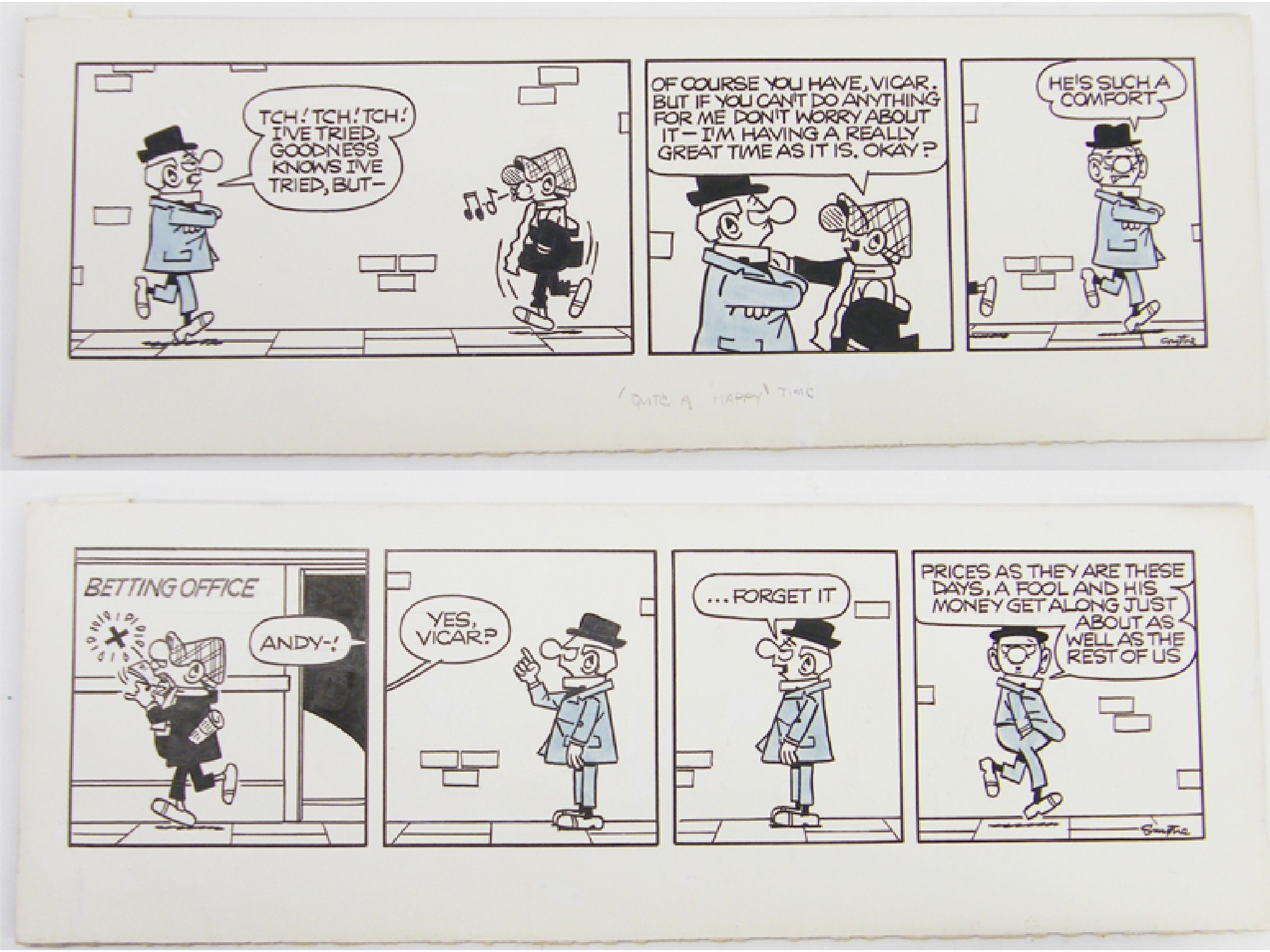 Appraisal: Reginald Smythe - - Andy Capp Vicar two original pen