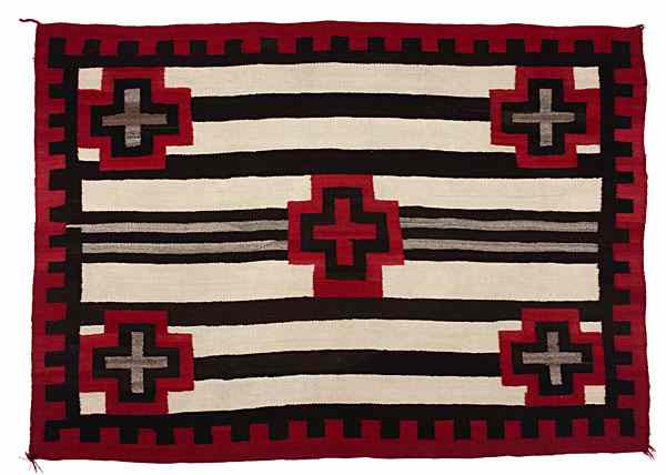 Appraisal: Navajo Transitional Third Phase Variant Chief Blanket hand-spun wool with