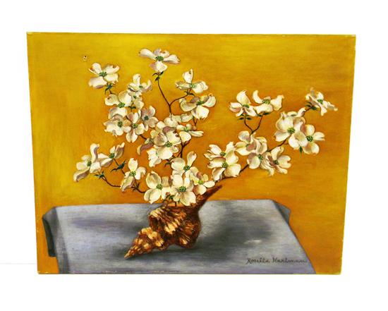 Appraisal: Rosella Hartman American - ''Dogwood '' unframed oil on canvas