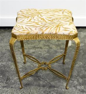 Appraisal: An Art Deco Brass Stool Height x width x depth