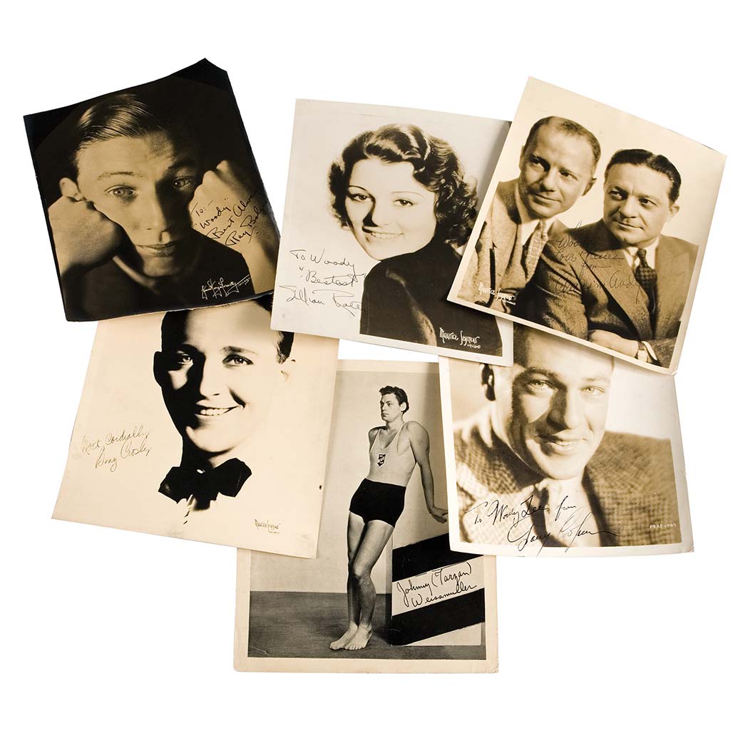 Appraisal: HOLLYWOOD AUTOGRAPHS Group of seventeen signed vintage photographs Circa contains