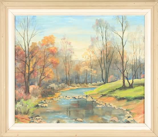 Appraisal: Indian Summer Jordan Creek oil on canvas x C I