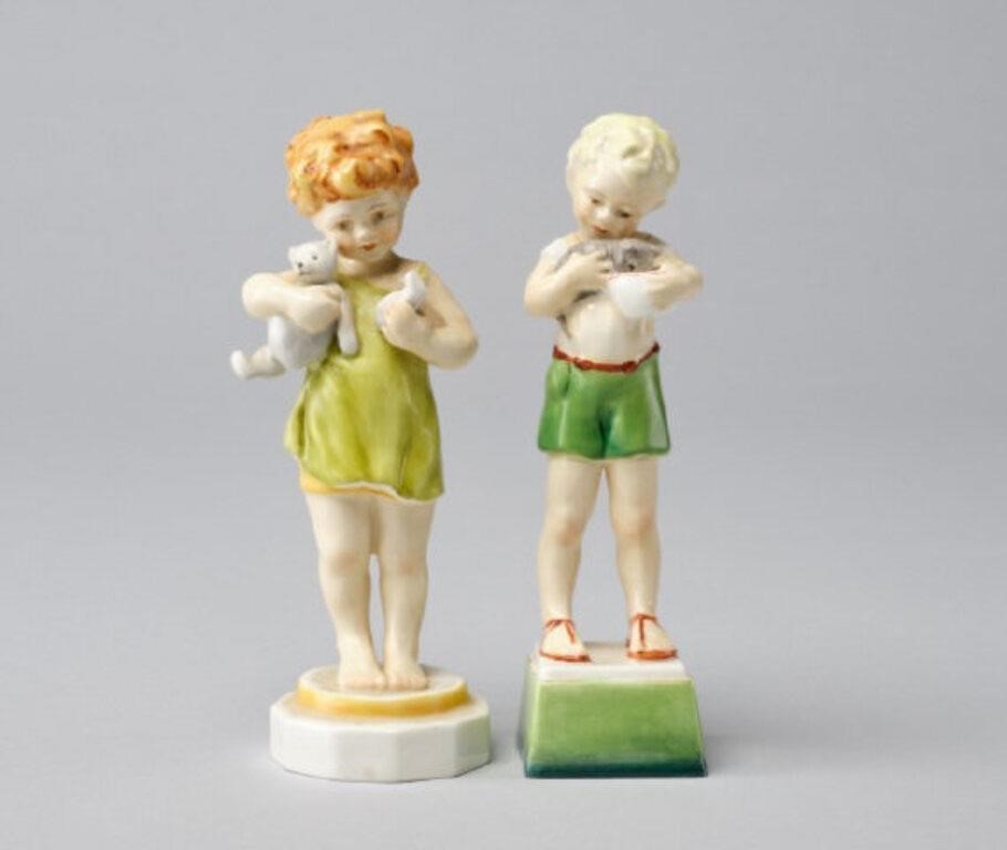 Appraisal: TWO DAYS OF THE WEEK FIGURINESTwo Royal Worcester Days of