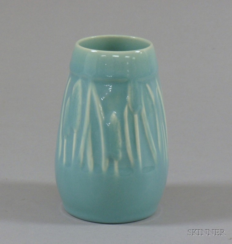 Appraisal: Small Rookwood Cattail Vase ht in