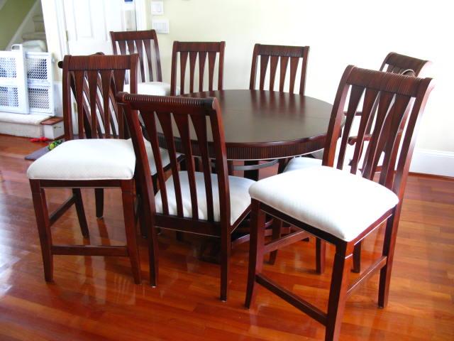 Appraisal: Kitchen Dinette Set consisting of a mahogany circular pedestal table