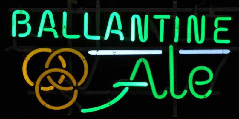 Appraisal: Ballantine -R Ale Line Neon Sign Description s P Ballantine