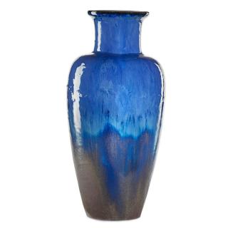 Appraisal: FULPER Tall vase FULPERTall vase blue flamb over matte purple