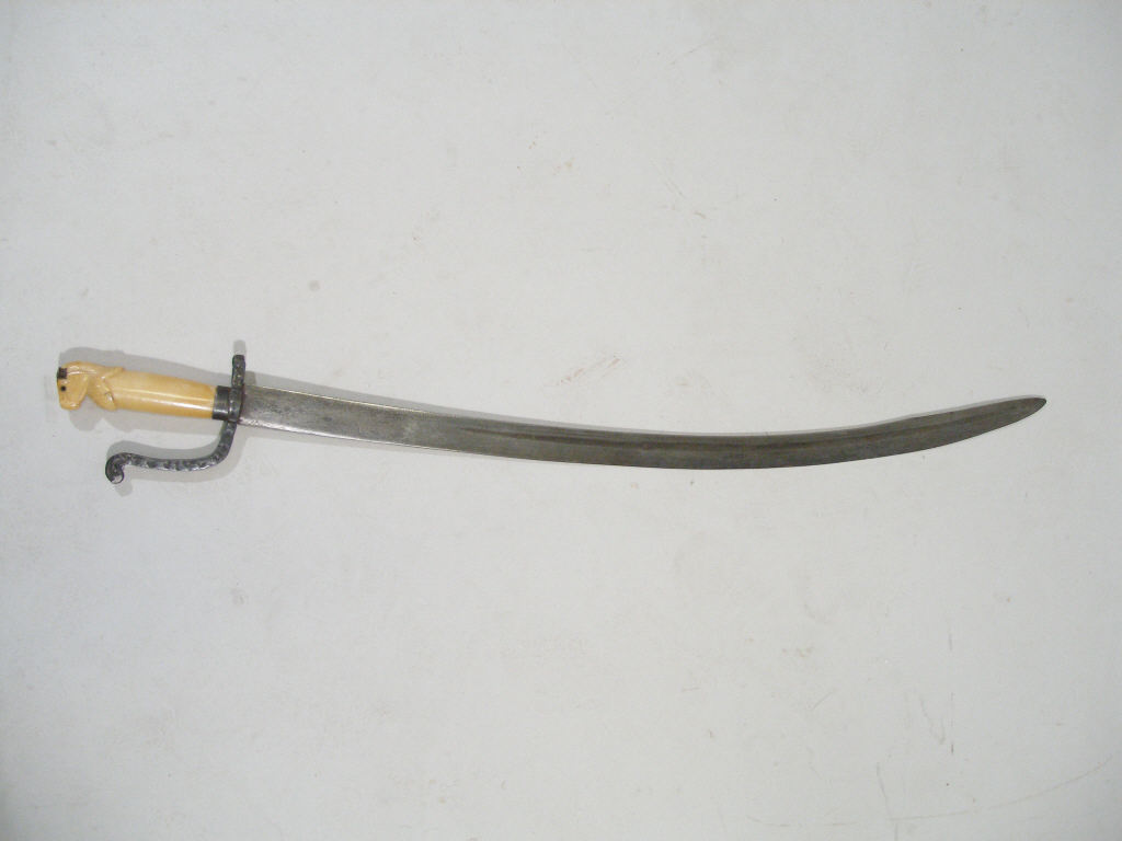 Appraisal: American Revolutionary War Period Saber unmarked curved blade with single