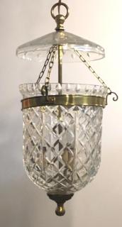 Appraisal: Waterford Crystal Hanging Lamp The chandelier with brass mounts H