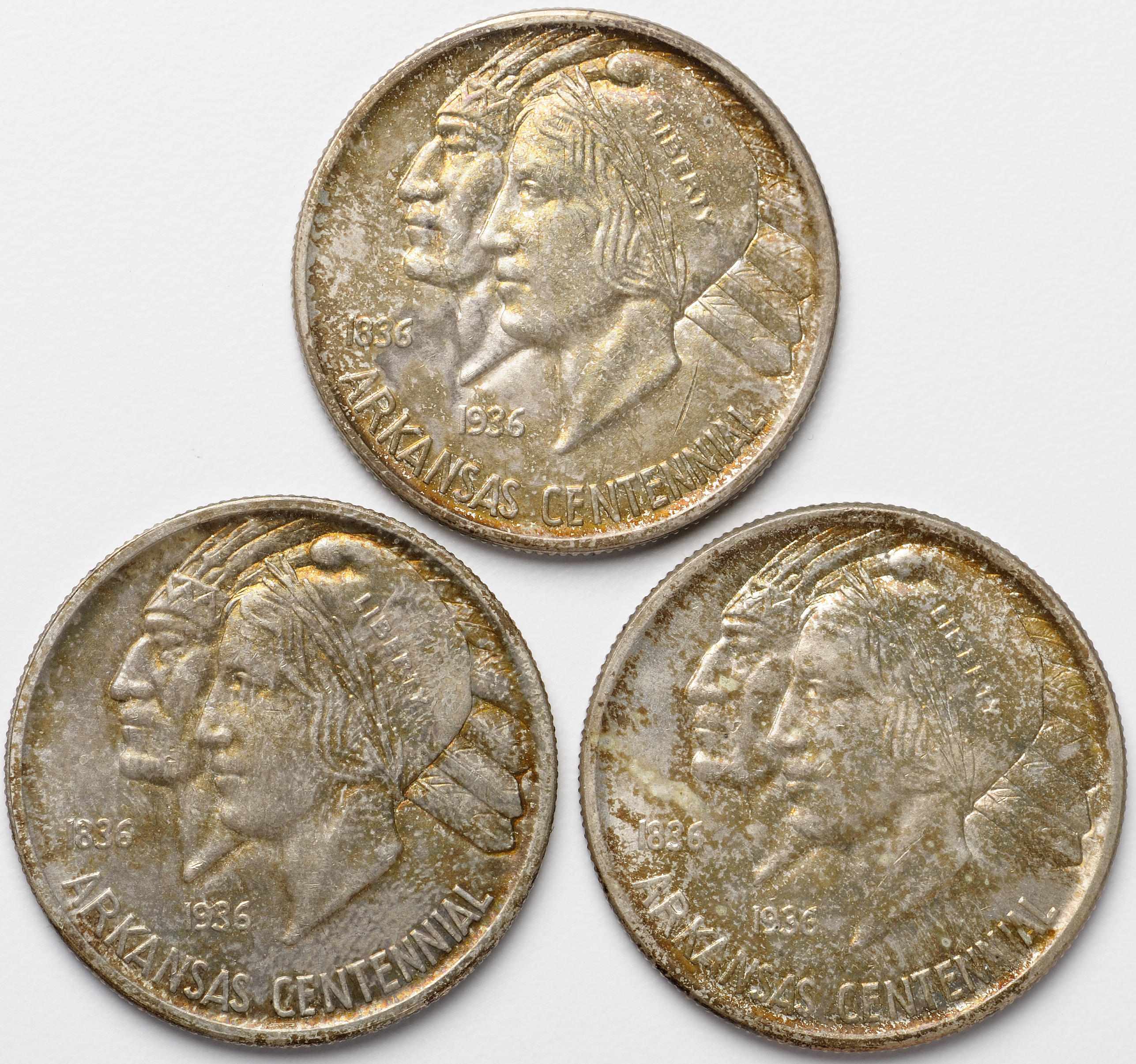 Appraisal: -PDS Arkansas Set with Original Holder Present are three examples