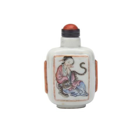 Appraisal: Famille Rose Snuff Bottle of a Beauty Daoguang Mark and