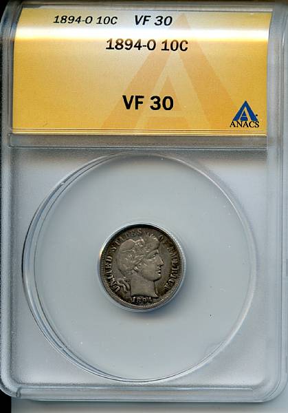 Appraisal: -O C VF ANACS Pleasing deep gray toning graces each