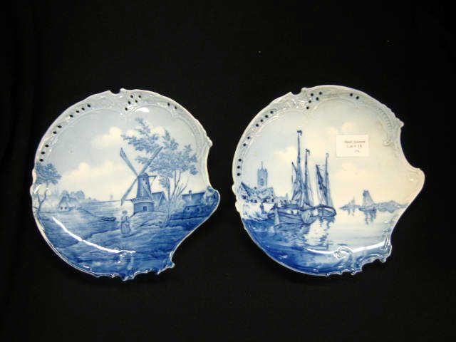 Appraisal: Pair of Rosenthal Porcelain Delft Plates ornate design