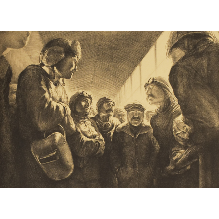 Appraisal: Richard Harden American th century Welders lithograph x pencil signed