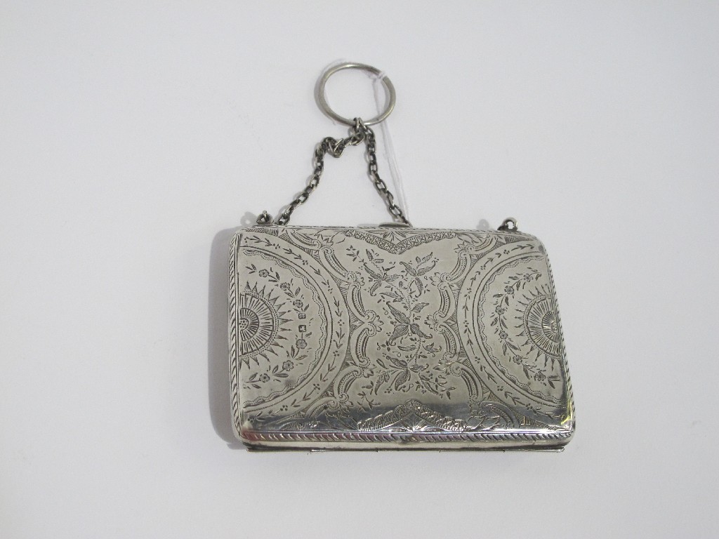 Appraisal: A silver notecase with leather and ivory fitted interior Birmingham