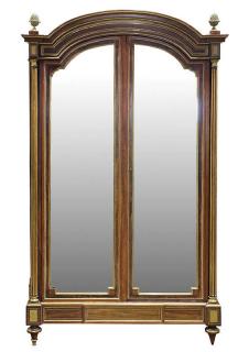 Appraisal: French Empire style inlaid armoire French Empire style inlaid armoire