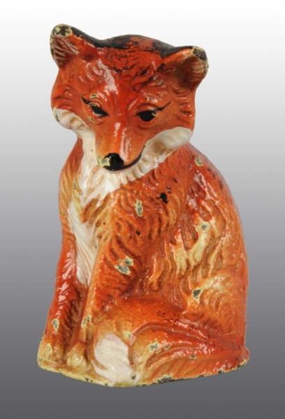 Appraisal: Cast Iron Hubley Fox Paperweight Description Cat Very difficult-to-find Condition