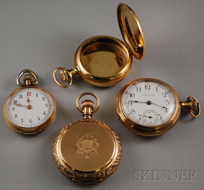 Appraisal: Three Small Pocket Watches two kt gold with an additional