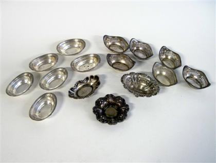 Appraisal: Group of American sterling silver nut stands th century